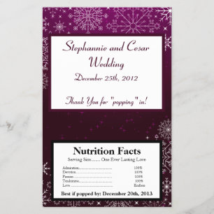 Flyer Envoltorio de palomitas de microondas estrellas pú