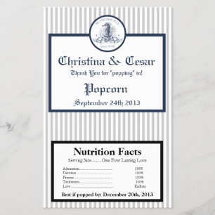 Flyer Envoltorio de palomitas de microondas Rayas de cab