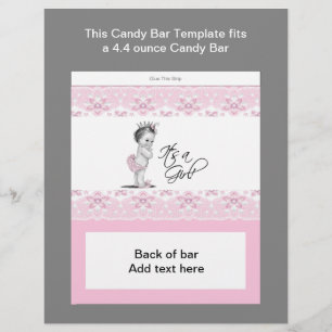 Flyer Envoltura de barra de candelabro de Baby Shower ro