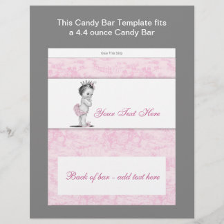 Flyer Envoltura de barra de caramelo para baby shower de