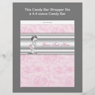 Flyer Envoltura de barra de caramelo para baby shower de