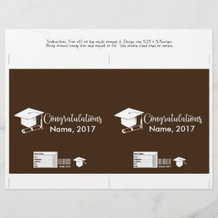 Flyer Envoltura de barra de caramelo - tapón de graduaci