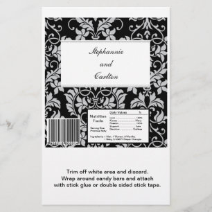 Flyer Envoltura de barra de dulces grande para boda con 