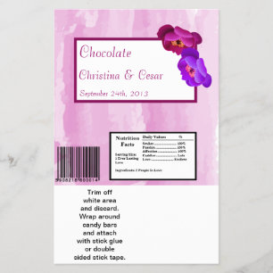 Flyer Envoltura de barra grande de Hershey's Flor de peo