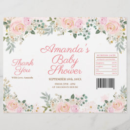 Flyer Envoltura de bolsa de chips floral de copo de niev