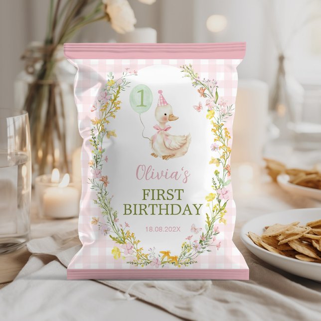 Flyer Envoltura de Bolsa de Papas Fritas Cumpleaños Flor (Subido por el creador)