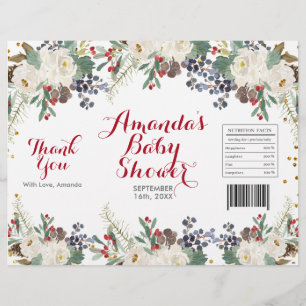 Flyer Envoltura de bolsa de patatas fritas floral blanca