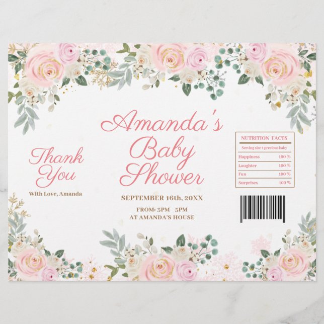 Flyer Envoltura de bolsa de patatas fritas floral de cop (Frente)