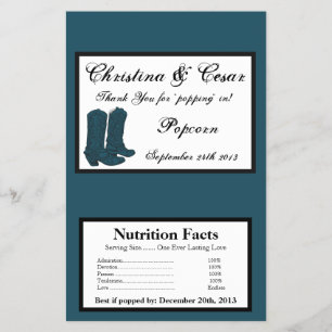 Flyer Envoltura de palomitas de microondas Bovino azul o