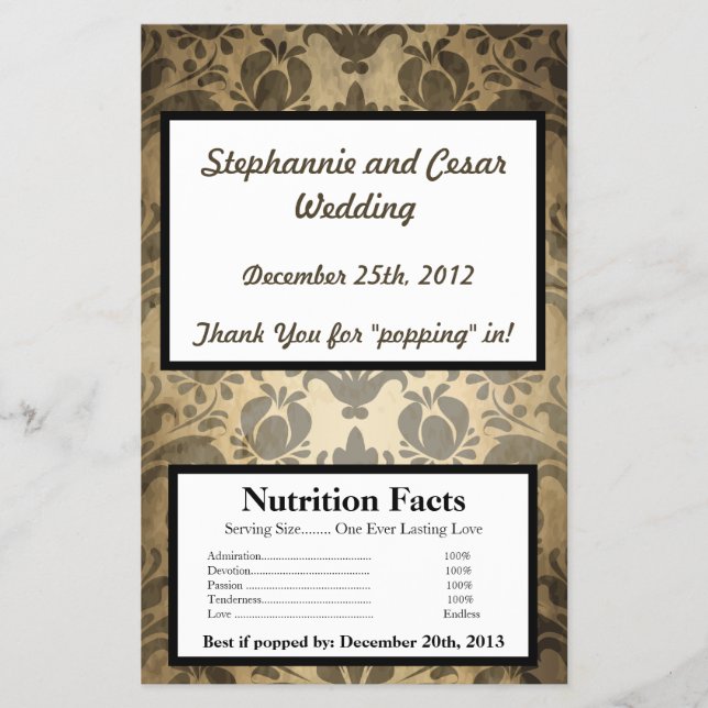 Flyer Envoltura de Palomitas de Microondas Estampado Mar (Frente)