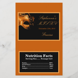 Flyer Envoltura de palomitas de microondas Mis XV Naranj