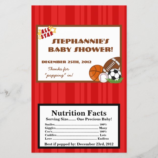 Flyer Envoltura de palomitas de microondas rojo de todas (Frente)