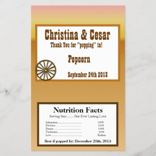 Flyer envoltura de palomitas de microondas Rueda de vagó