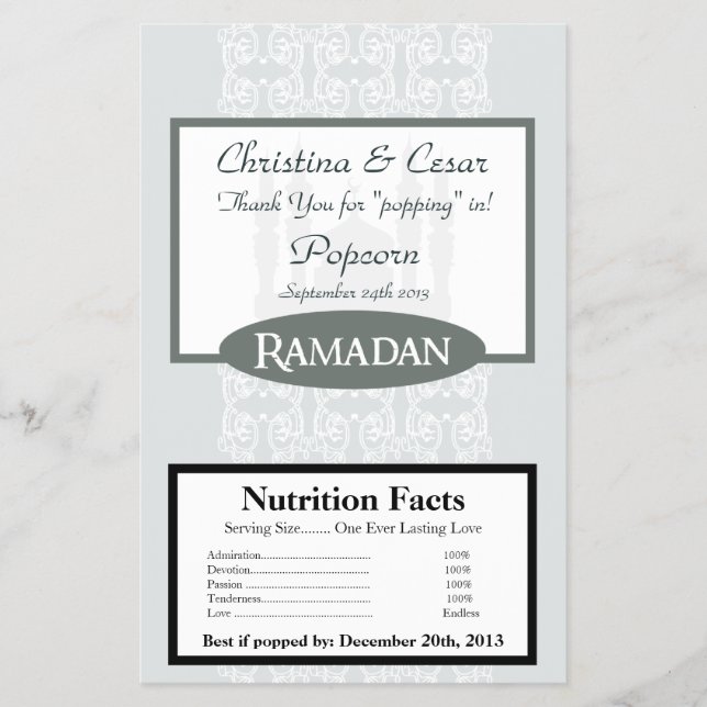 Flyer Envoltura de palomitas de microondas suave azul is (Frente)