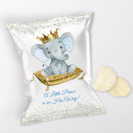 Flyer envolturas de bolsas de chips para baby shower del