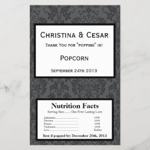 Flyer Envolvente de palomitas de microondas Gris negro G