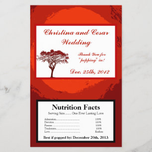 Flyer Envolvente de palomitas de microondas rojo atardec
