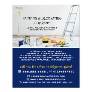 Flyer Equipo de pintura, pintador y decorador