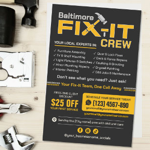 Flyer Equipo de Reparaciones - Manitas - Reparación y Ma
