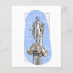 Flyer Esbozo acuarela de la estatua de Apollon