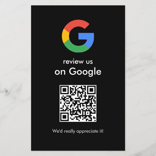 Flyer Escaneo moderno para revisar el código QR de Googl (Frente)