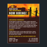 Flyer Escena de bomberos, reclutamiento de bomberos<br><div class="desc">Escena de bomberos,  volante de reclutamiento de bomberos por la tienda de tarjetas de visita.</div>
