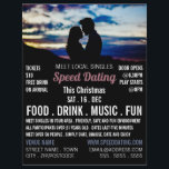 Flyer Escena romántica, anuncio de evento de citas rápid<br><div class="desc">Escena romántica,  evento de citas rápidas,  volante publicitario por la tienda de tarjetas de visita.</div>