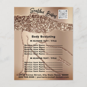 Flyer Escultura corporal Salón de belleza Salón de pelo 
