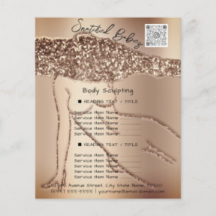 Flyer Escultura corporal Salón de belleza Salón de pelo 
