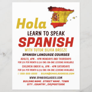 Flyer Español Hola, Curso de Español