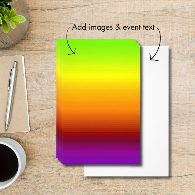 Flyer Espectro de colores horizontales -3 (Spectrum of Horizontal Colors -3 Flyer)