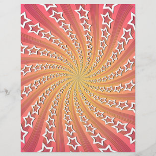 Flyer Espiral de estrella rosa y dorada: