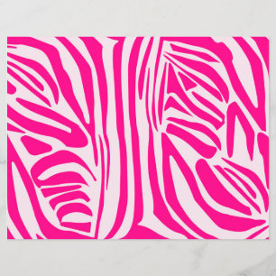 Flyer Estampado de cebra rosa