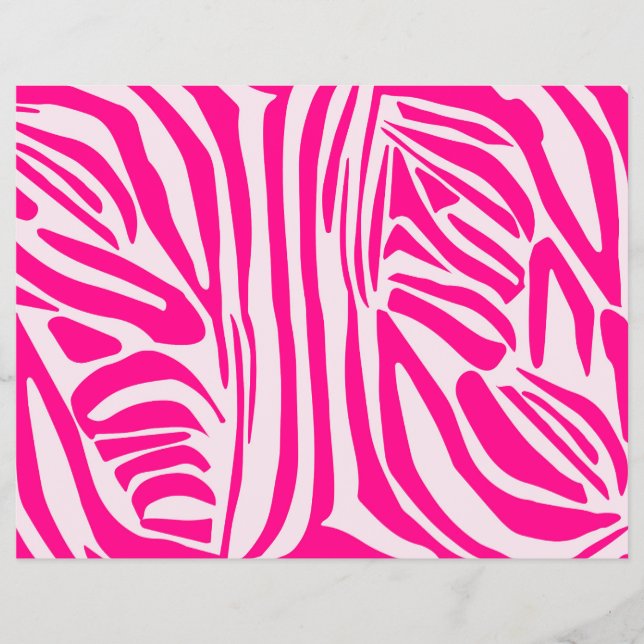 Flyer Estampado de cebra rosa (Frente)