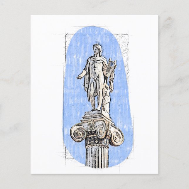 Flyer Estatua de Apolo - Impresión de arte de mitología  (Frente)