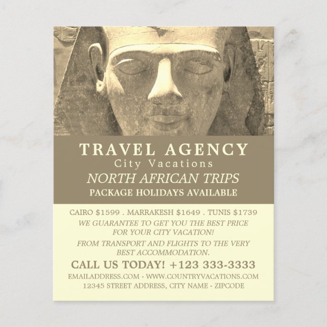 Flyer Estatua del Rey Ramses II, Anuncio De La Agencia D (Frente)