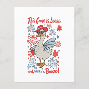 Flyer Este ganso está suelto para el rojo, blanco y booz