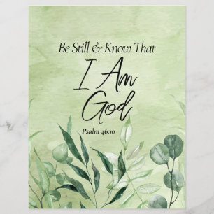 Flyer Estén quietos y sepan que Yo soy DIOS