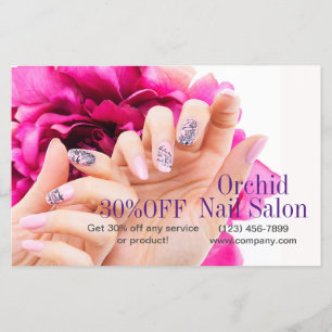 Flyer Esteticista de belleza Manicure Nail Salon Price L