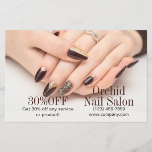 Flyer Esteticista de belleza Manicure Nail Salon Price L