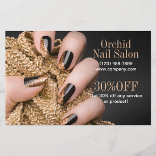 Flyer Esteticista de belleza Manicure Nail Salon Price L
