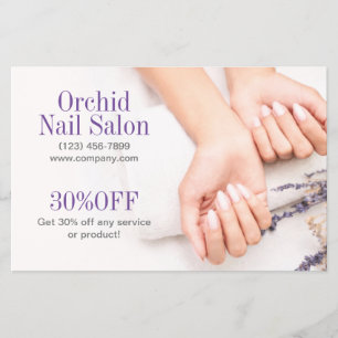 Flyer Esteticista de belleza Manicure Nail Salon Price L