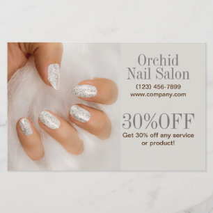 Flyer Esteticista de belleza Manicure Nail Salon Price L