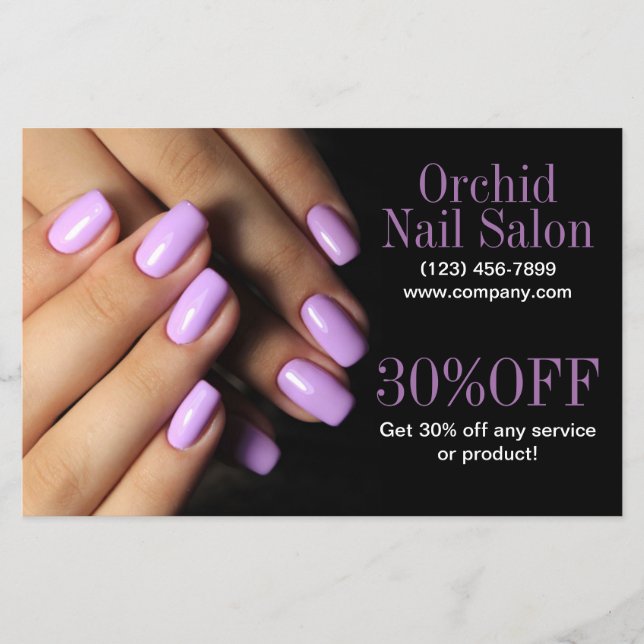 Flyer Esteticista de belleza Manicure Nail Salon Price L (Frente)