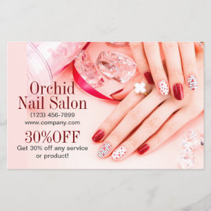 Flyer Esteticista de belleza Manicure Nail Salon Price L
