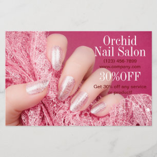 Flyer Esteticista de belleza Manicure Nail Salon Price L