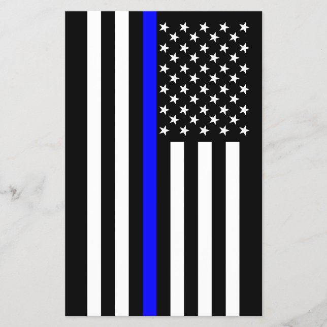 Flyer Estilo americano delgado de la línea azul (Frente)