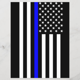 Flyer Estilo americano delgado de la línea azul