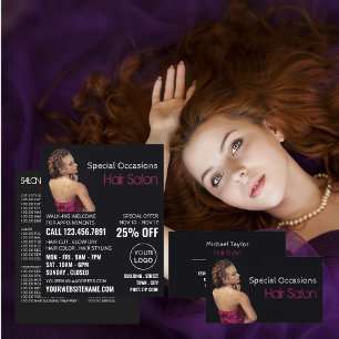 Flyer Estilo de cabello elegante, estilista de cabello, 