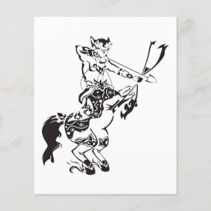 Flyer Estilo de tatuaje sagitario   Rótulos Sagittarius